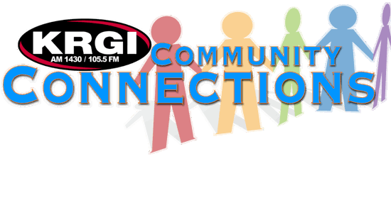 KRGI-AM logo with the words Community Connection
