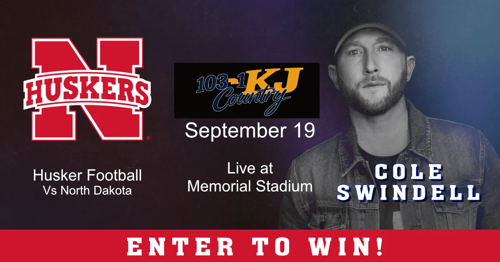 Win Tickets to Husker Football & Cole Swindell Live! KJ Country! 